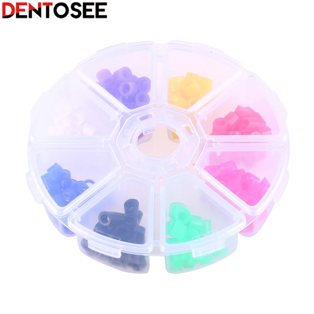 160pcs/box Dental Code Rings Recognition Circle Colorful Ring Silicone Fit all hand instrument Marker distinction | Красота и