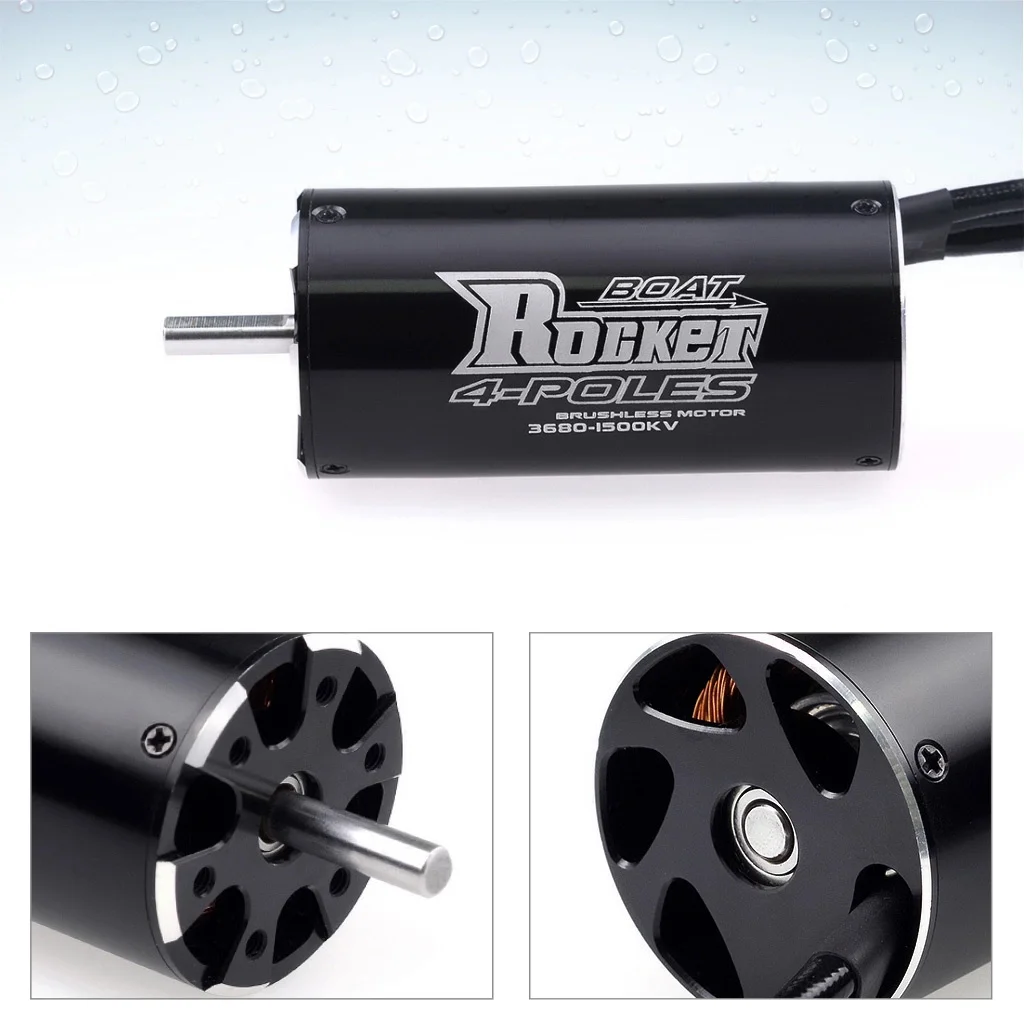Rocket 3680 rc boat motor for boat electric brushless motor 2kw 24v 19v 26v 34v 38v 50000 rpm