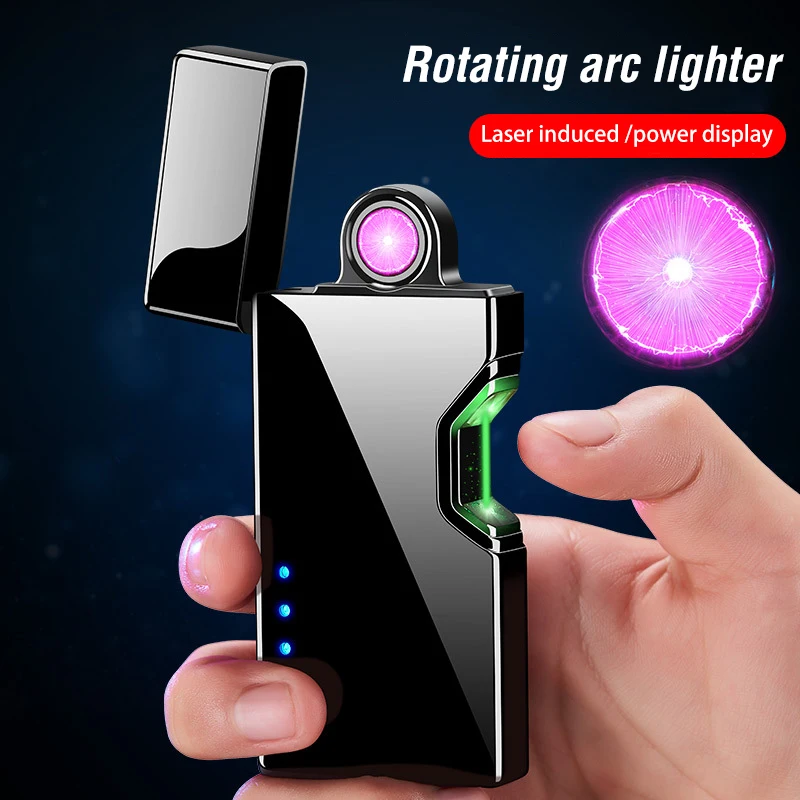 Lafagiet поворот огонь USB электрическая зажигалка для сигарет Лазерная зажигания