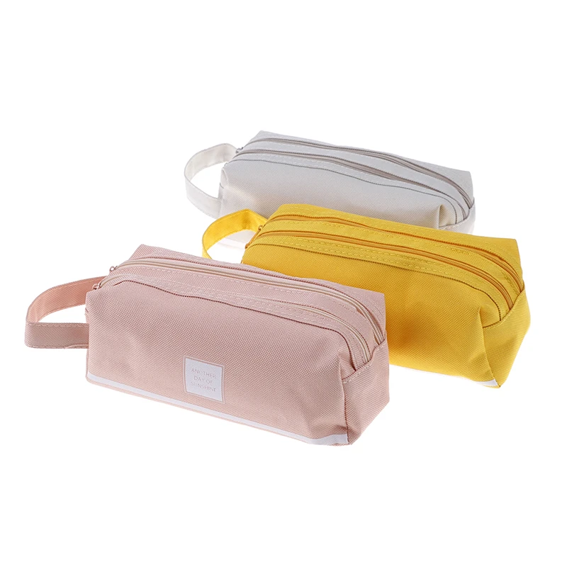 Estuche de lápices grande con cremallera Kawaii, estuche escolar, caja de bolígrafos grande para regalos, bolsa de suministros de papelería Linda|Estuches escolares| -