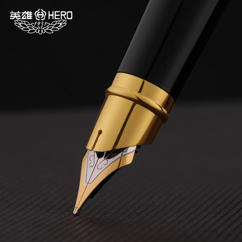 

Hero Pen Black 3802 Iraurita Fountain Fine nib Calligraphy Writing Pens Office School Gift