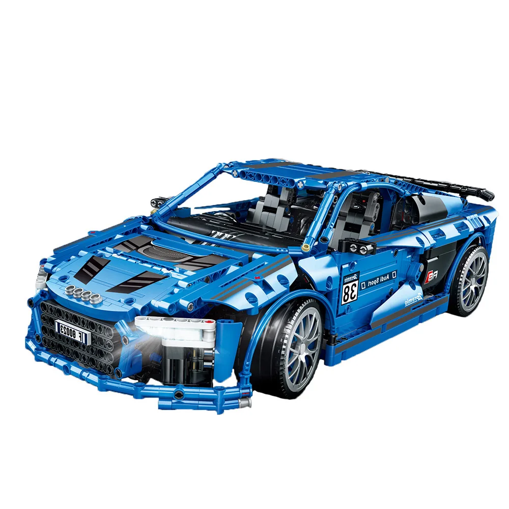 IN STOCK 1820PCS High-Tech Super Sport Car Audis R8 Model Building Blocks Creative MOC Speed Mini Bricks Toys for Kids Gifts | Игрушки и