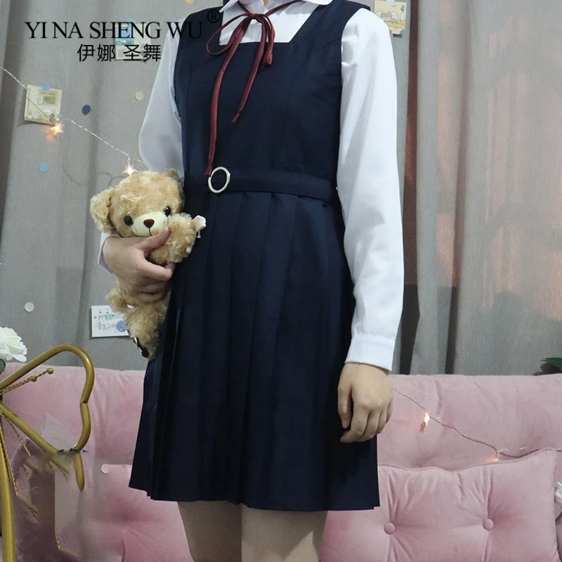 School Girl Uniform Japanese Sailor School Uniform Skirt Sexy JK Uniforms Long-Sleeved Shirt Pleated Suspender Dress for Woman japanese school uniform japanese schoolgirl skirt