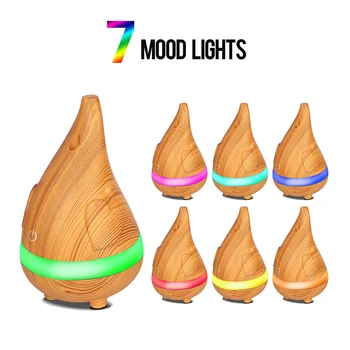 

Ultrasonic Air Purifier USB Aroma Diffuser Wood Grain Essential Oil Cool Mist Colorful LED aromaterapia mist maker Humidifier