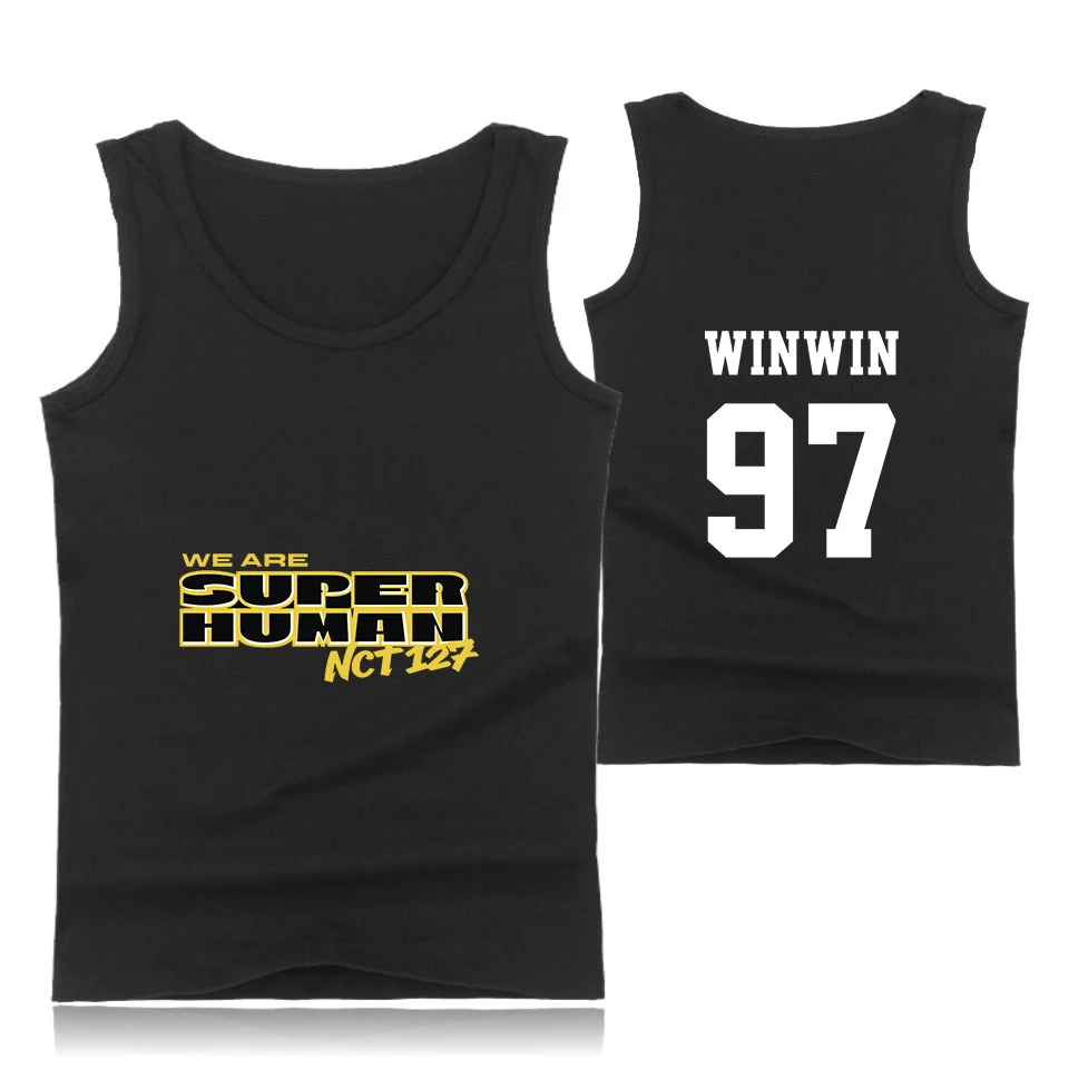 Tank Tops 97W hip hop summer new sleeveless vest  Tank Tops youth popular letter vest sweat print design vest male
