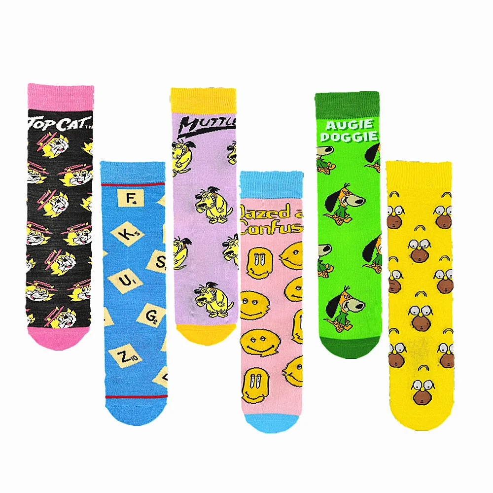 

A Pair of Cotton Socks for Men Women Dogs and Cats Letter in Autumn and Winter Pure Cotton Keeps Warm Middle Tube