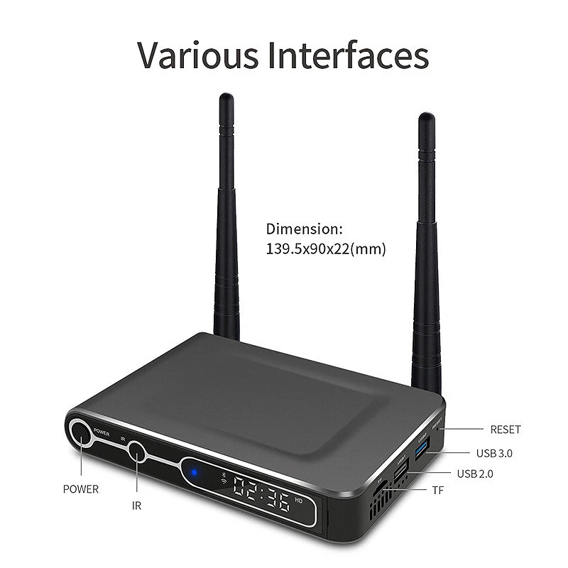 ТВ приставка S922X Android 9 0 Bluetooth Wi Fi двухчастотный сетевой плеер 4 Гб + 64 ГБ вилка