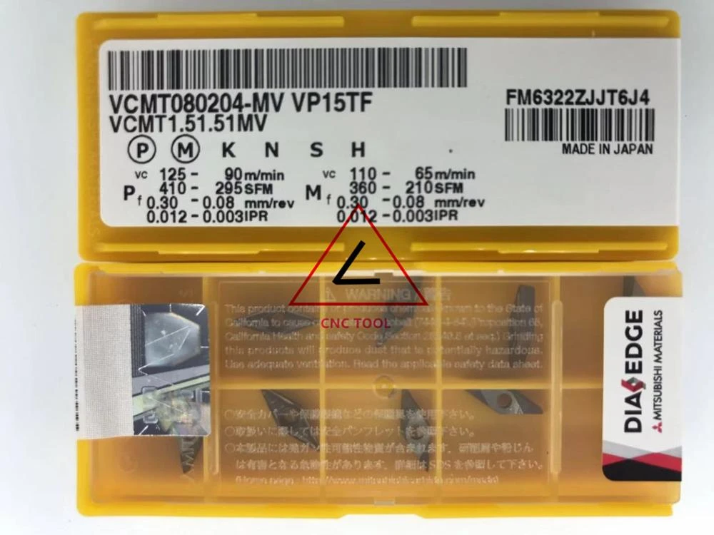 VCMT 080204 -MV VP15TF 10pcs original Mitsubishi turning insert DIAEDGE