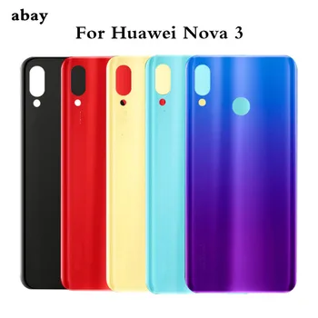 

For Huawei Nova3 Back Housing For Huawei Nova 3 Glass Battery cover Door Smart Phone Back Cover Replacement Repair Part