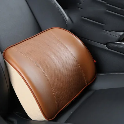 rv tire covers Genuine Leather Car Neck Pillow Set Memory Foam Auto Rear Seat Back Headrest Lumbar Supports Travel Cushion Cover Accessories reflective cover Car Covers