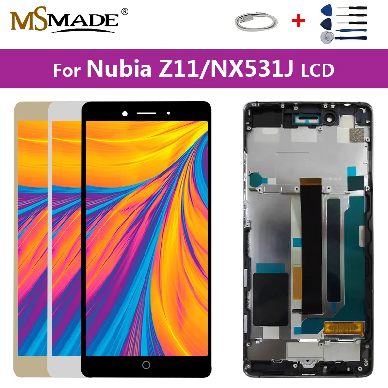 

AAA Quality For ZTE Nubia Z11 NX531J LCD Display Touch Screen Digitizer Assembly Parts Free Shipping 100% Testing