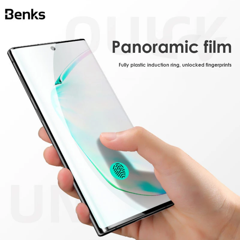 

Benks AGC 3D Curved Edge Tempered Glass For Samsung Note 10 Plus 10+ 0.3mm Ultra Thin HD Full Cover Screen Protector Glass Film