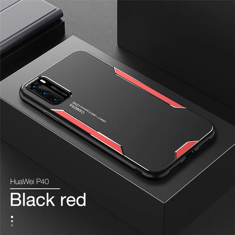 Luxury Aluminum Alloy Phone Case for Huawei Mate 10 20 20X 30 Pro P20 P30 P40 Lite Coque Hard Metal Back Panel Shockproof Cover pu case for huawei Cases For Huawei