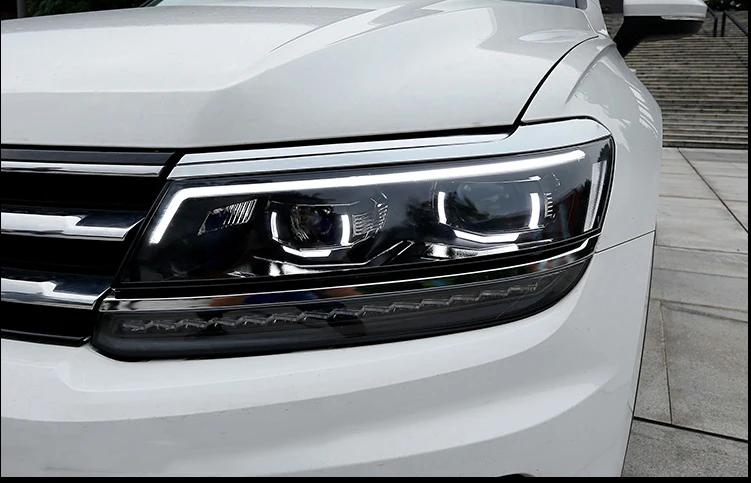 Автомобильная фара для Volkswagen Tiguan светодиодный светильник 2017 2018 ангельские