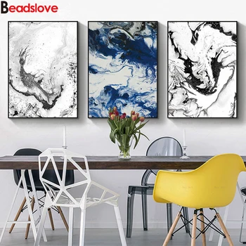 

3 piece,Diamond painting Full,Square,round,drill,diy,Black Blue White Abstract Ink Landscape Marble Text mosaic full embroidery