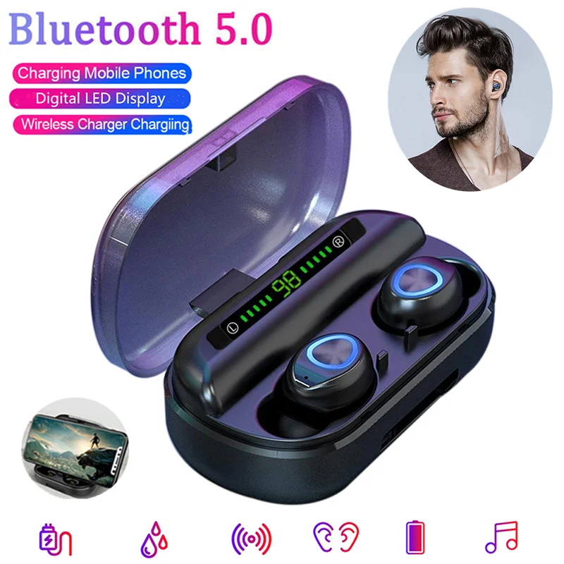 Беспроводные наушники Bluetooth 5 0 TWS мини беспроводные с зарядным футляром