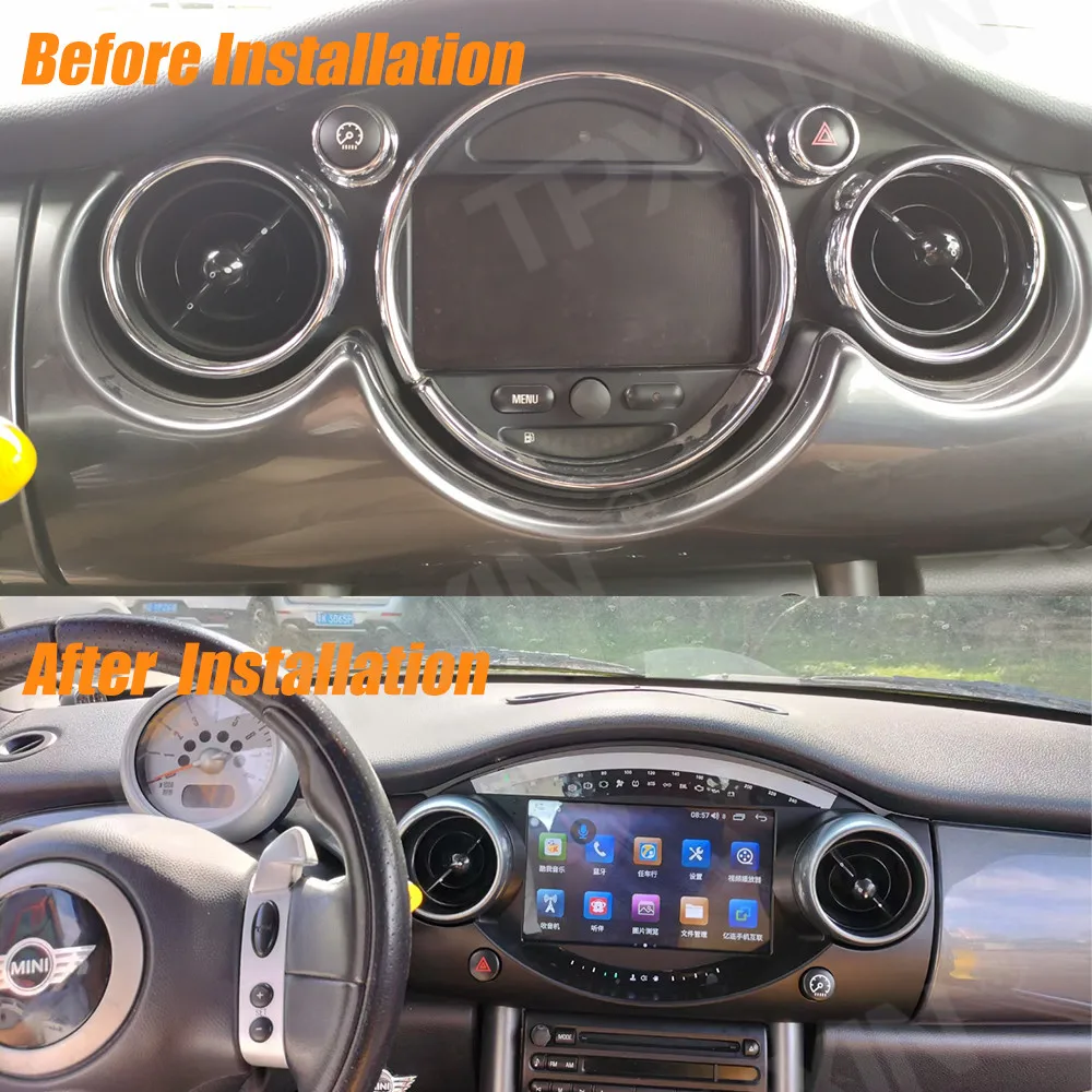 Автомобильная Мультимедийная система 6 + 128 ГБ для BMW Mini Cooper 2004-2006 Android 10 0 радио