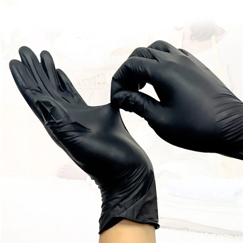 

100pcs Disposable Nitrile Gloves Powder-Free Protective Glove Dishwashing Kitchen Cleaning 4 Sizes