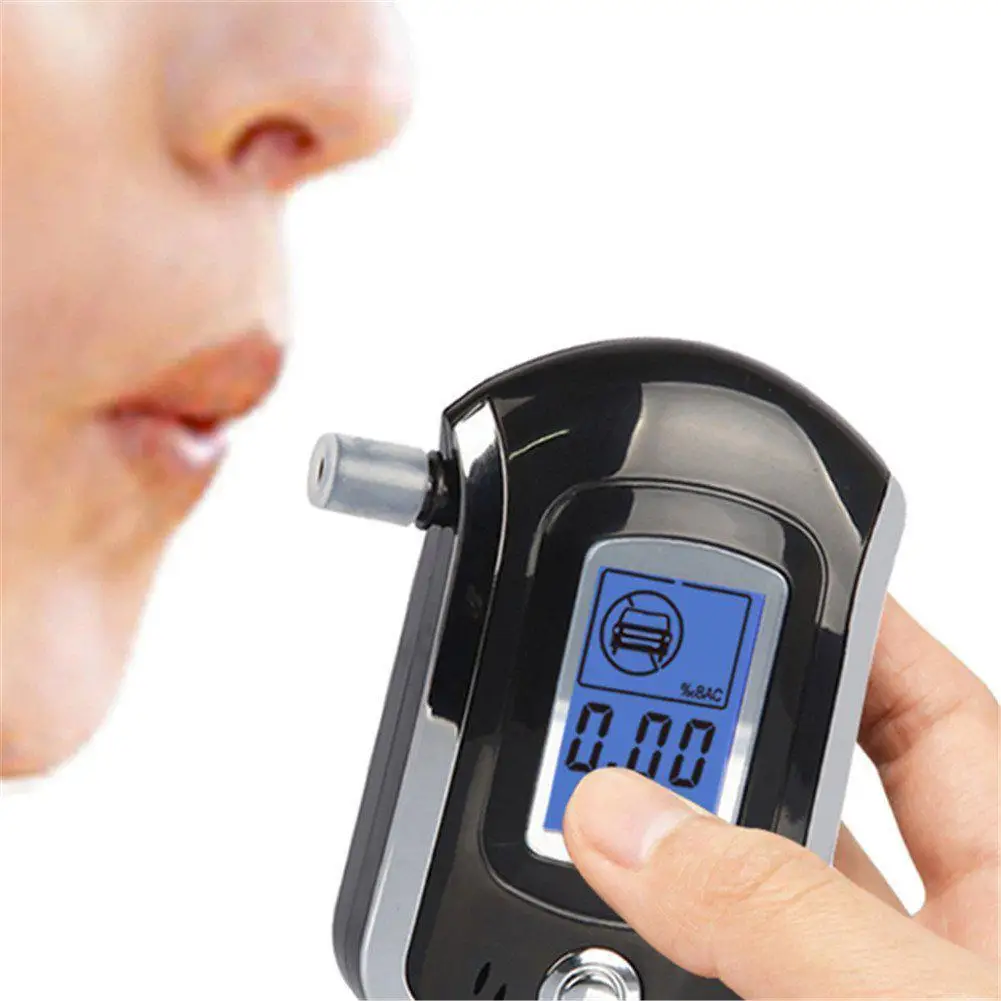 

AT6000 Alcohol Tester with 5 Mouthpieces Professional Digital Breath Breathalyzer with LCD Dispaly Bafometro Alcoholimetro dfdf