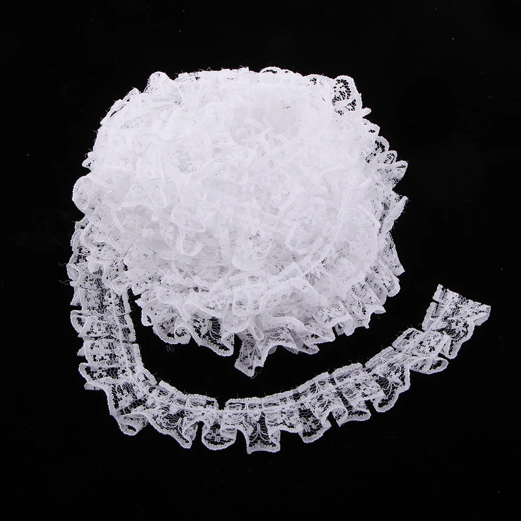 5 Yards Various Colors Ribbon Floral Elastic Lace Trim Handcraft Accessories 2.2cm Width - 8 Colors Available