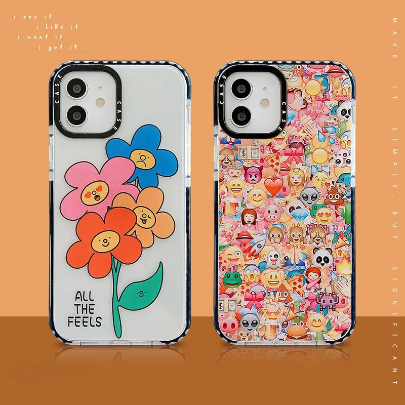 Transparent Smile Flowers Silicone Soft Case For iPhone 2