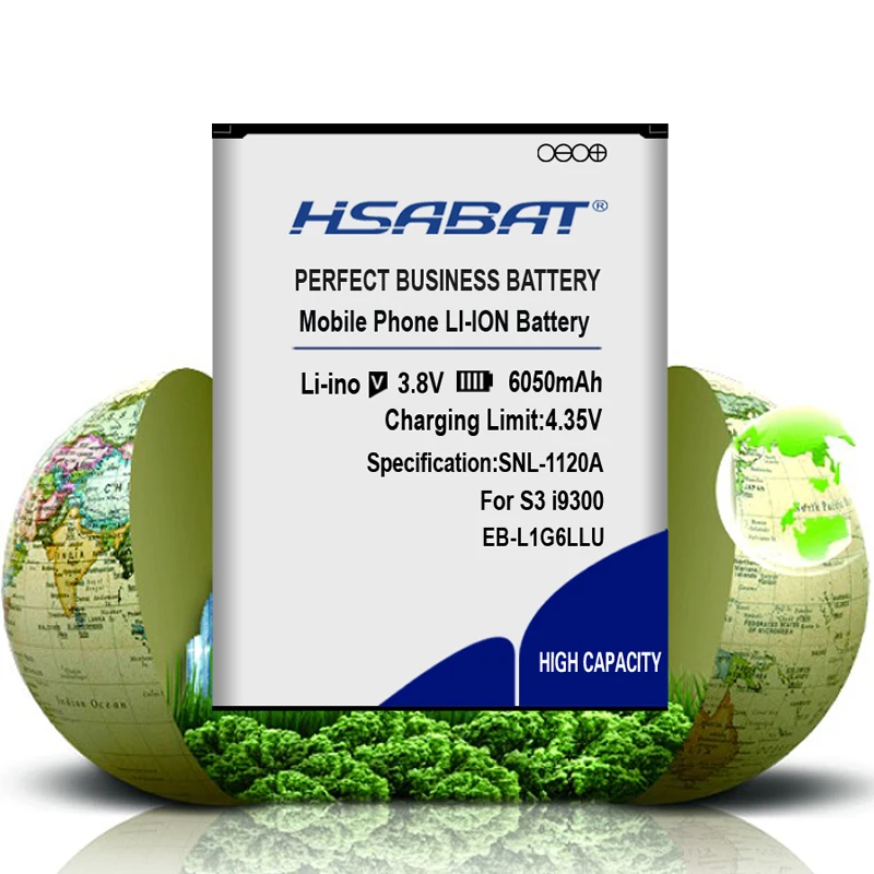HSABAT 6050mAh EB L1G6LLU для Samsung S3 SIII i9300 NFC аккумулятор i9305 Galaxy Grand DUOS I9082 Neo i9060|Аккумуляторы