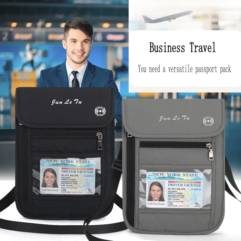 Multifunctional Travel Passport Package RFID Waterproof Transparent ID Holder File Storage Clutch Bag Credit Card Wallet PA02