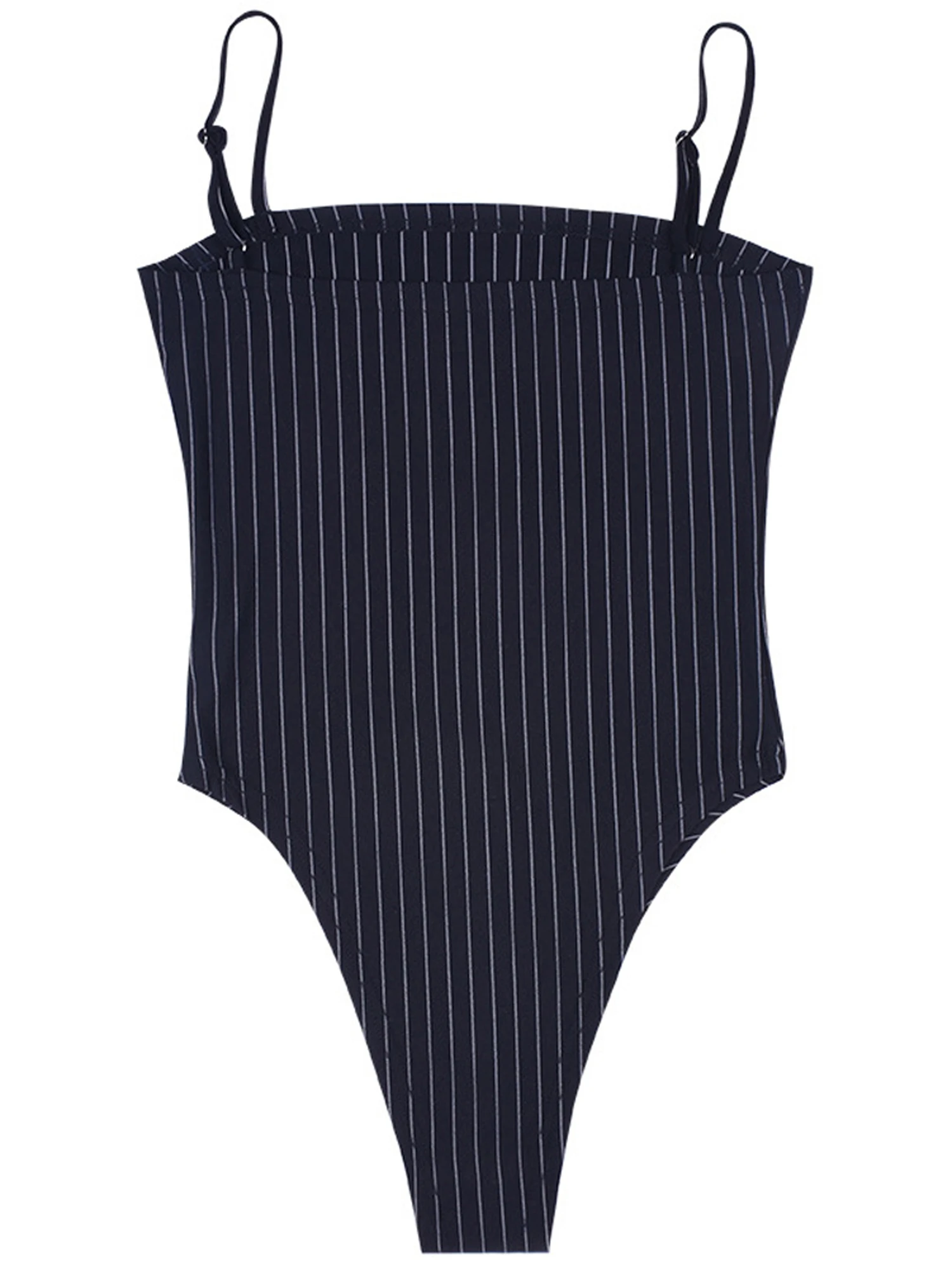 Women Camisole Jumpsuit, Vertical Stripes Printing Sleeveless Sexy High Waist Design Summer