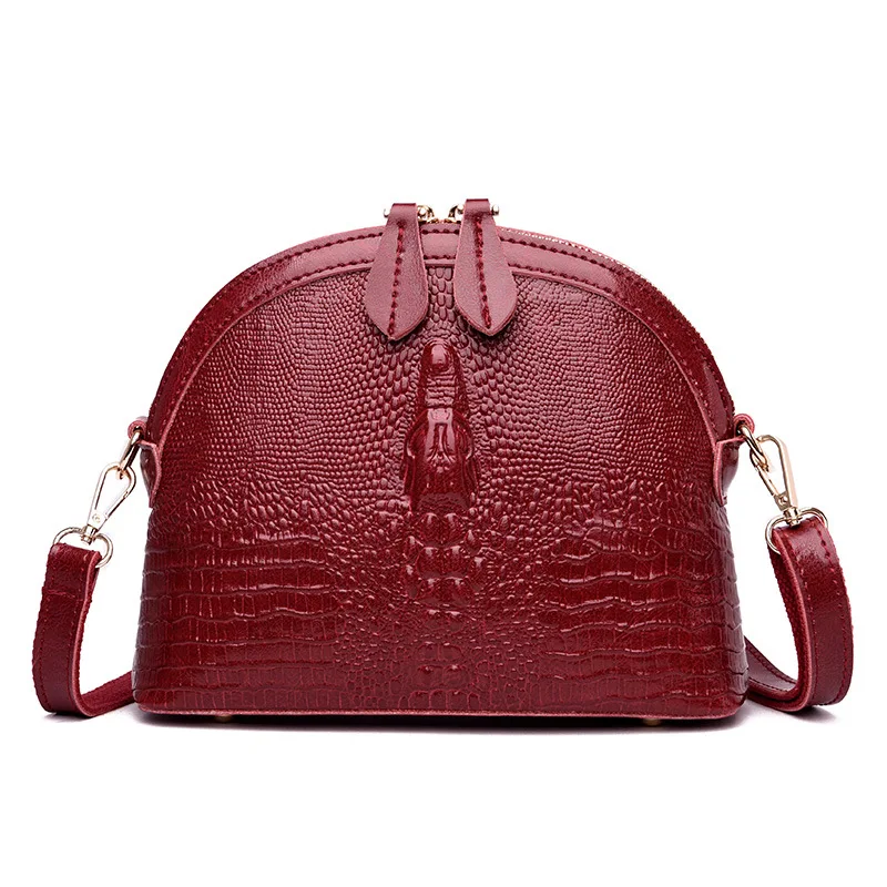 

2020 Genuine Cow Leather Women Crossbody Bag Luxury Handbags Women Bags Designer Alligator Small Shell Bag Sac A Main Femme