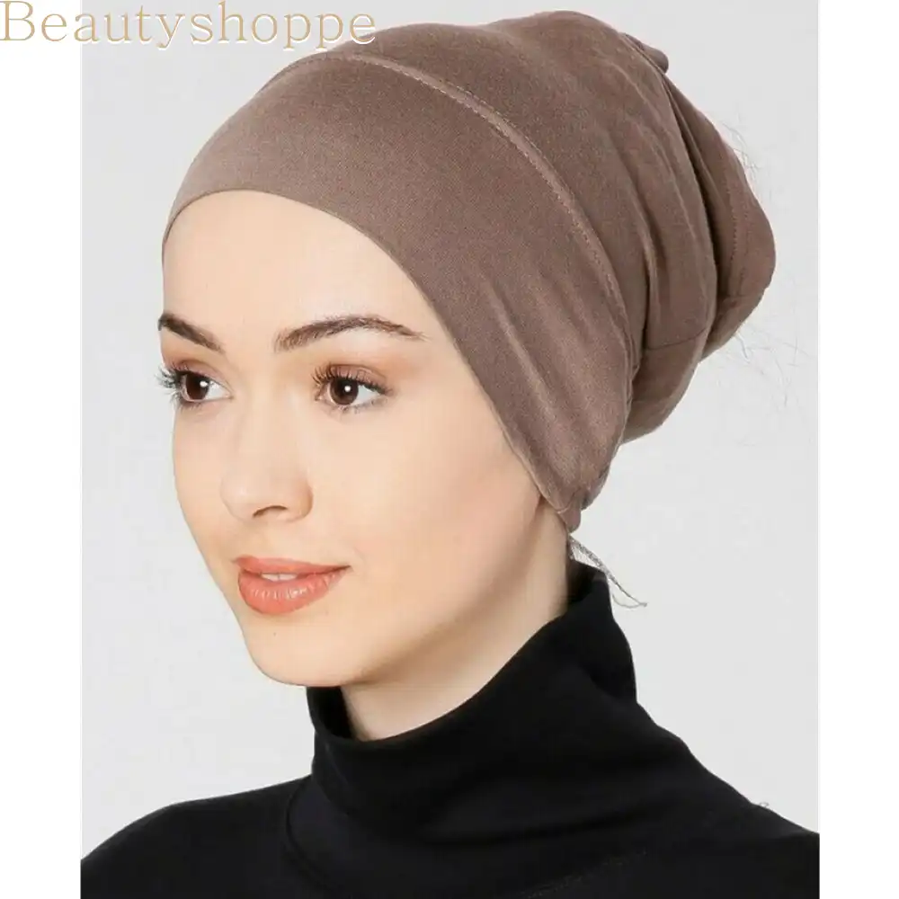 2020 Soft Modal Inner Hijab Caps Muslim Stretch Turban Cap Islamic Underscarf Bonnet Hat Female Headband Tube Cap Turbante Mujer Aliexpress