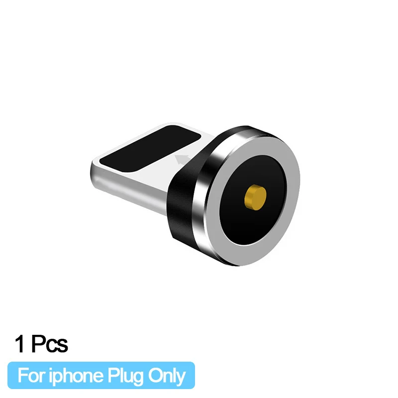 Светодиодный магнитный кабель 1 м usb type C шнур потока светящееся освещение провод передачи данных для iPhone samsung huawei Xiaomi Мобильный телефон микро кабель - Цвет: Only Plug For iphone