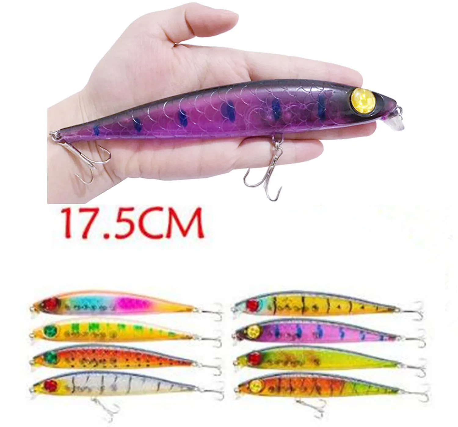 

1 шт., большой воблер Minnow Wobbler жесткая приманка для рыбалки Trolling Peche 38g приманка для морской рыбалки Swimbait