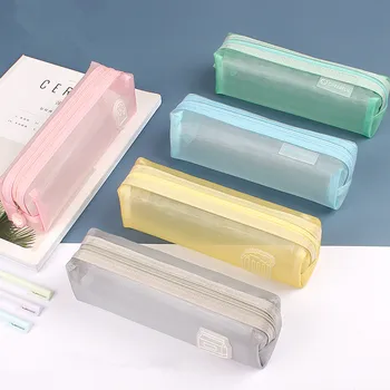

Transparent Pencil Case School Supplies Cute Estuche Escolar High Capacity Piornik Pencilcase Astuccio Kawaii Pencil Box