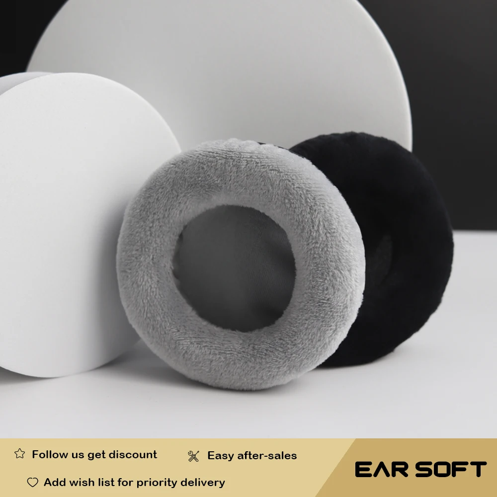 Earsoft Replacement Cushions for Rapoo H8020 Headphones Cushion Velvet Ear Pads Headset Cover Earmuff Sleeve replacement ear pads for siberia 800 headset parts leather cushion velvet earmuff headset sleeve cover