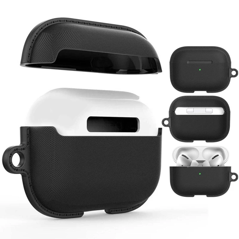 

Grids Textures Solid Color Soft TPU Antishock Protector Case Cover for Airpods pro Apple 3rd Bluetooth Earphone Charging Box