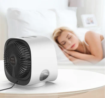 

Home Mini Air Conditioner Portable Air Cooler 3 Colors LED USB Personal Space Cooler Fan Air Cooling Fan Rechargeable Fan Desk