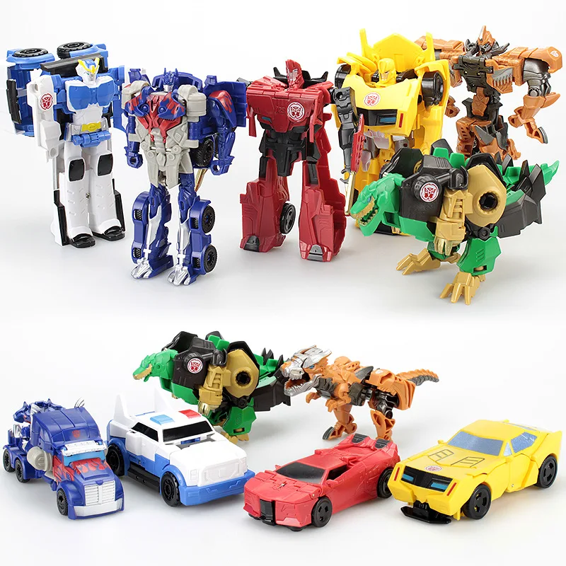 12cm Transformation Robot Kit Toys Transformer 2 in 1 one Step Deformation Optimus Hornets Model Deformed Car Toy for Boy Gift