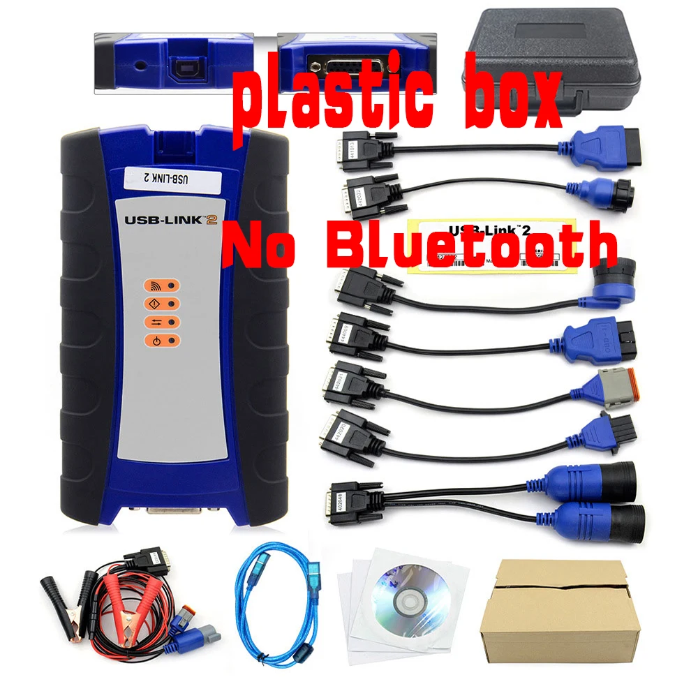 USB Bluetooth Diesel Truck Diagnostic Tool Truck OBD Fault Diagnostics Detector for NEXIQ 2 USB Link Truck Diagnostic Scanner engine temperature gauges Diagnostic Tools