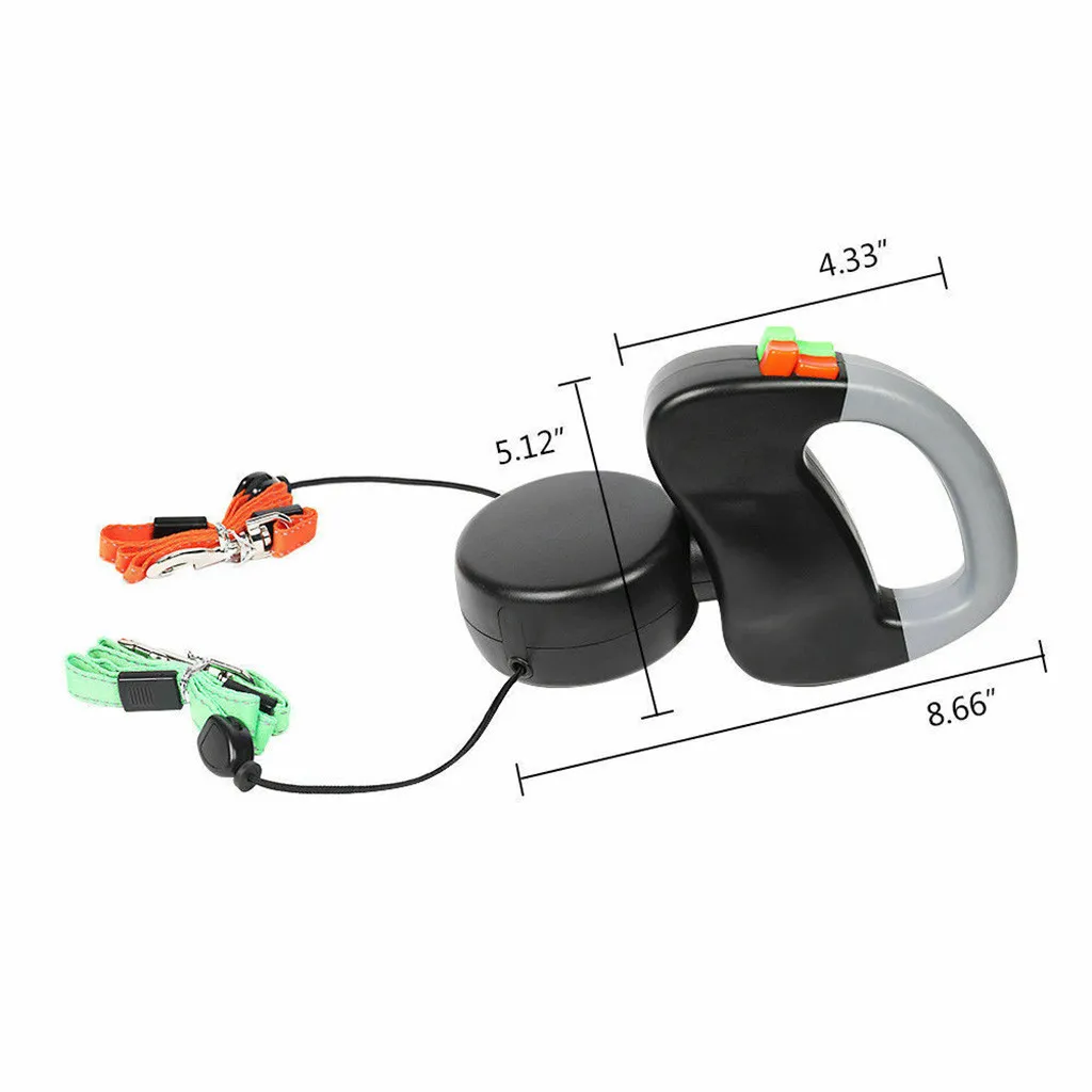 Выдвижной Поводок для домашней собаки, двойные поводки для поводка, 2 собаки, 50 фунтов, поводок для собаки, Тяговый канат для домашних животных, для прогулок на открытом воздухе# R20