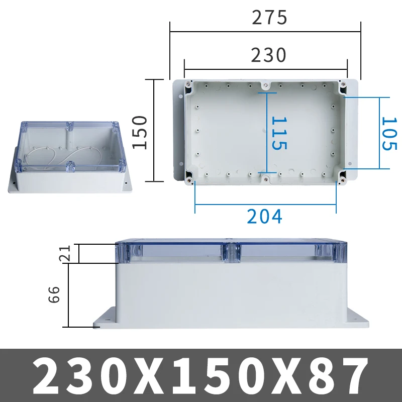 Waterproof Transparent Electronic Project Enclosure Box