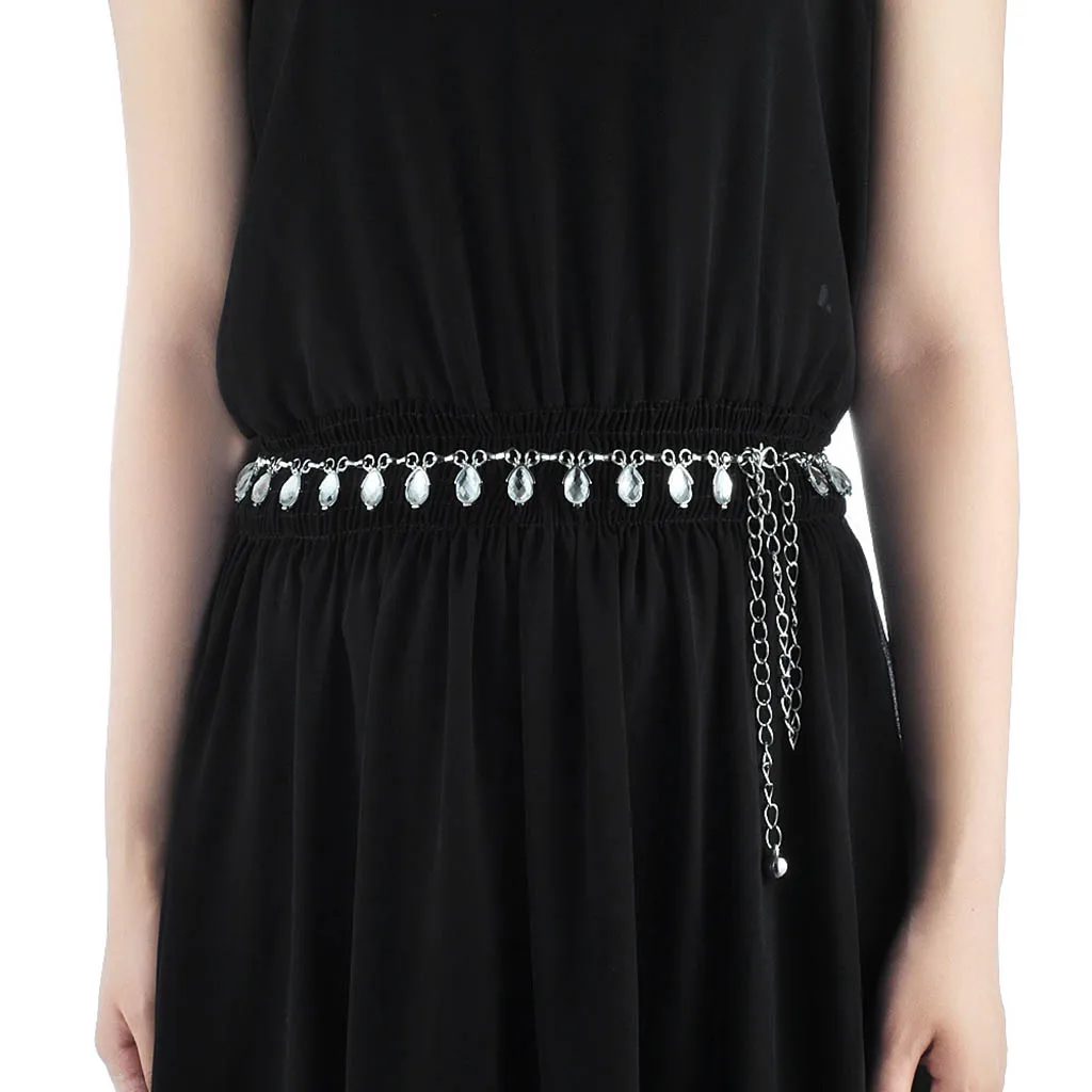 Fashion Women Belly Dance Waist Chain Belt Bridal Waistband Wedding Party