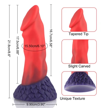 Dildo for Women Novelty Viberating Flames 8 Inch Silicone Penis Monster Series Vibrator for Women Vaginal Stimulator for Female 5