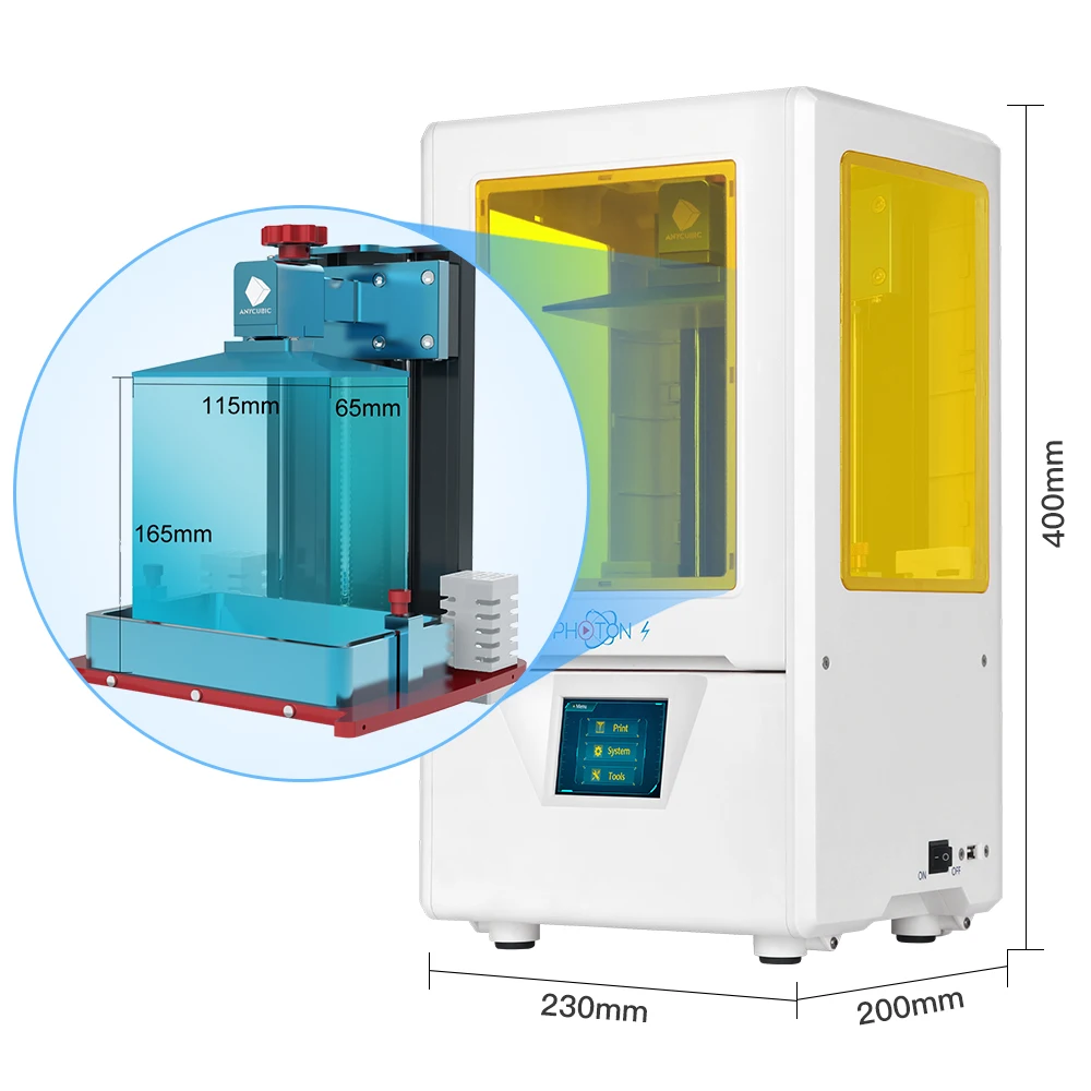 ANYCUBIC Photon-S 3D принтер со смолой SLA 2K экран УФ светильник двойной impresora 3d Drucker Impressora 3d принтер наборы