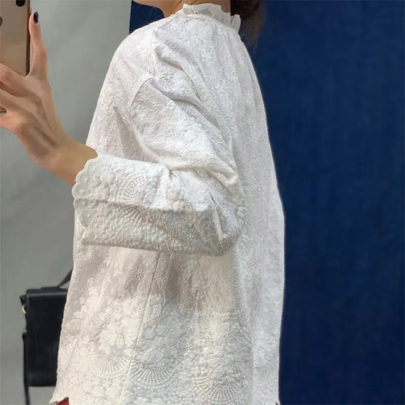 Johnature 2020 New Vintage Linen Embroidery Womens