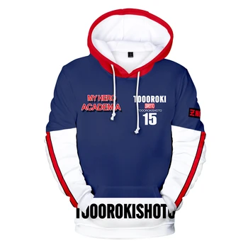 

My Hero Academia Sweatshirts Fashion Casual Hoodies Letter Print Splice Hoodies Anime Cosplay Hoodies Streetwear Hip Hop Hoodies