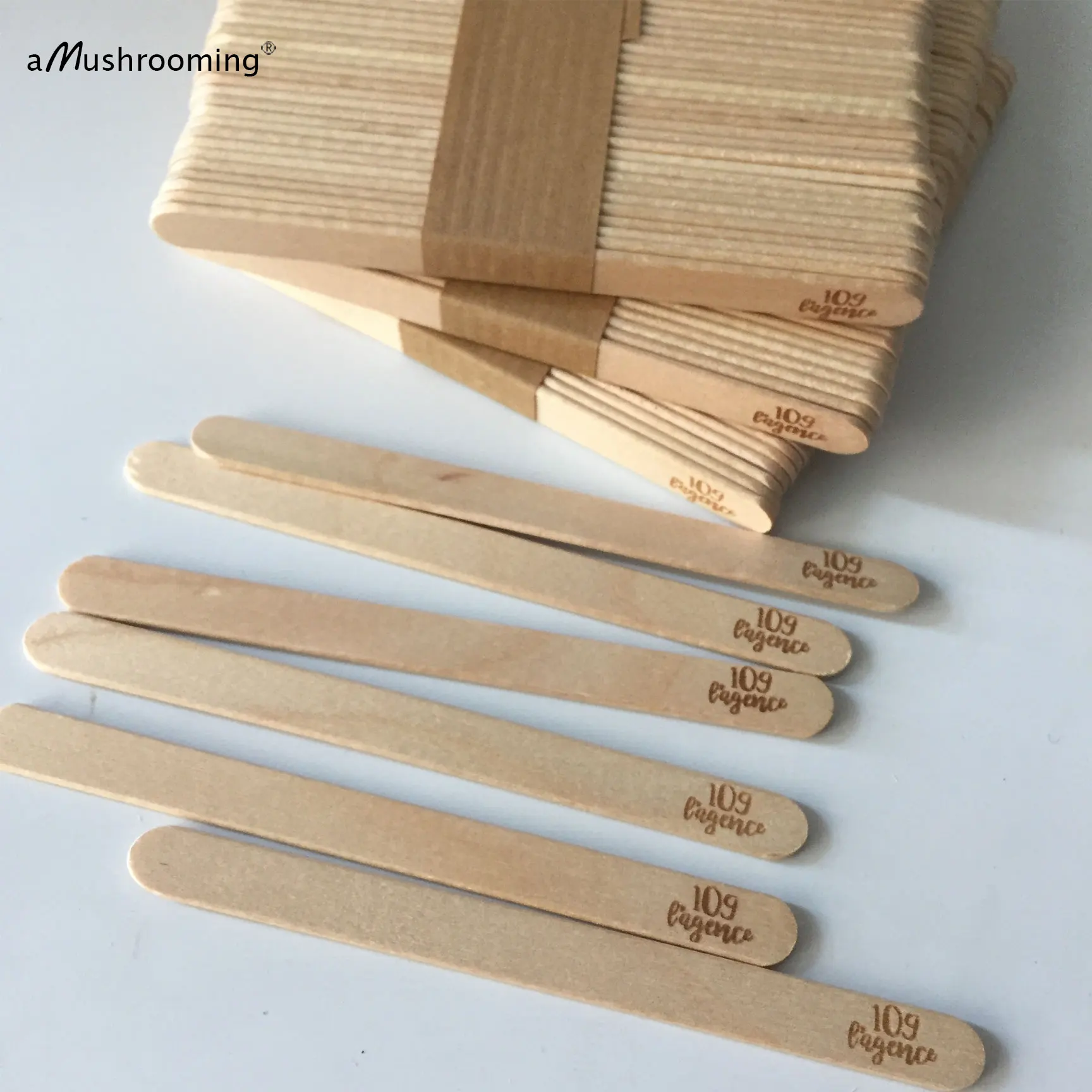 150ct Мини Конфеты Яблоко палочки Выгравированные вечерние украшения плоские палочки мороженого, рисовые Хрустящие Поп палочки, можно настроить