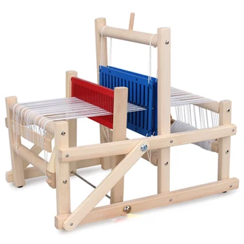 

Wooden Traditional Weaving Loom Children Toy Craft Educational Gift Wooden Weaving Frame Knitting Machine