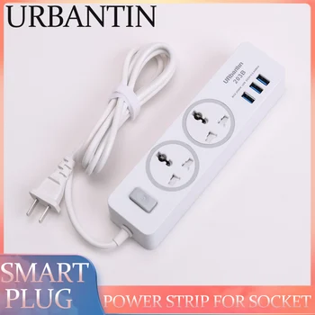 

Urbantin Power Strip Socket 3 USB 2 AC Smart Plug Fast Charging Standard Extension Socket Power Strip Home Electronics AU RU