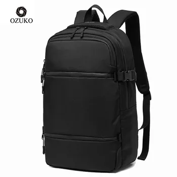 

OZUKO Causal Water Repellent Men 15.6 inch Laptop Backpacks Fashion Boys Teenager School Bag Travel Backpack Male Mochilas New