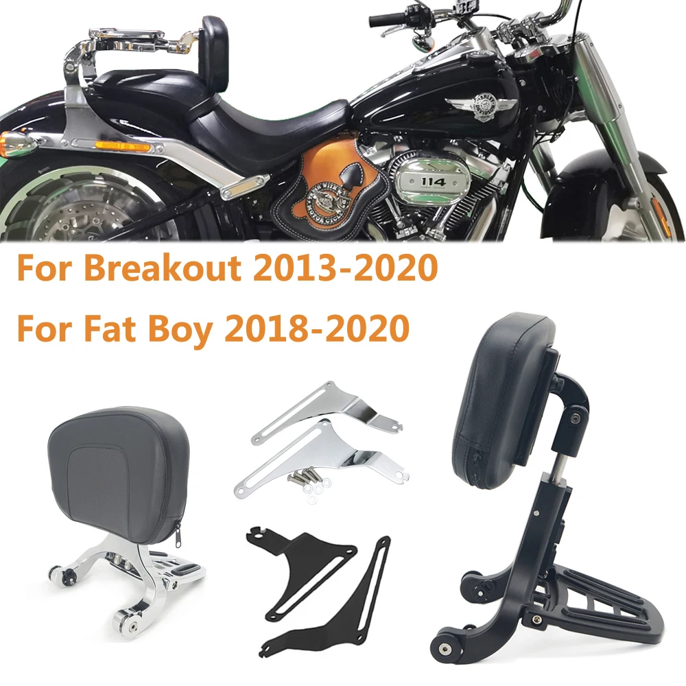 US $179.99 Motorcycle Backrest MultiPurpose Driver Passenger Backrest For Harley Models Breakout 20132020 Fat Boy 20182020